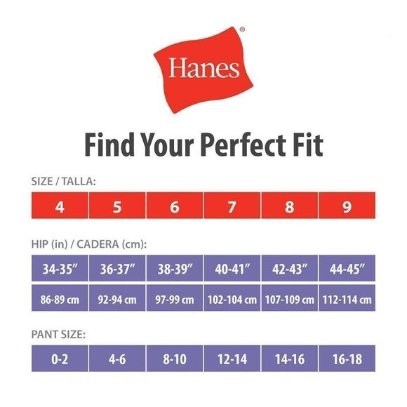 Hanes Women's Comfort Period Moderate Leak Protection Hipster, 3-Pack Size 6/M - Picture 7 of 7